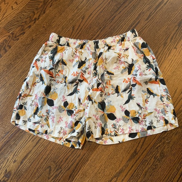 Rachel Zoe Women Plus Size 1X Linen Shorts Adjustable Floral Beach Flowy Comfort - Picture 1 of 10